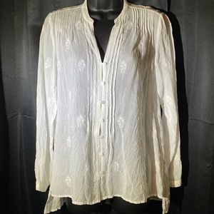 White Sheer Tunic Top